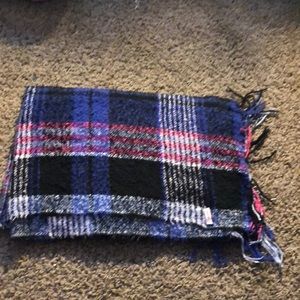 Pink, blue, and black scarf